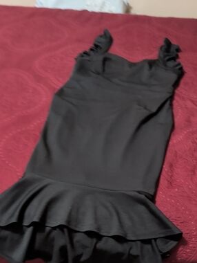 Grace Karin Black Ruffle-Hem Sleeveless Dress